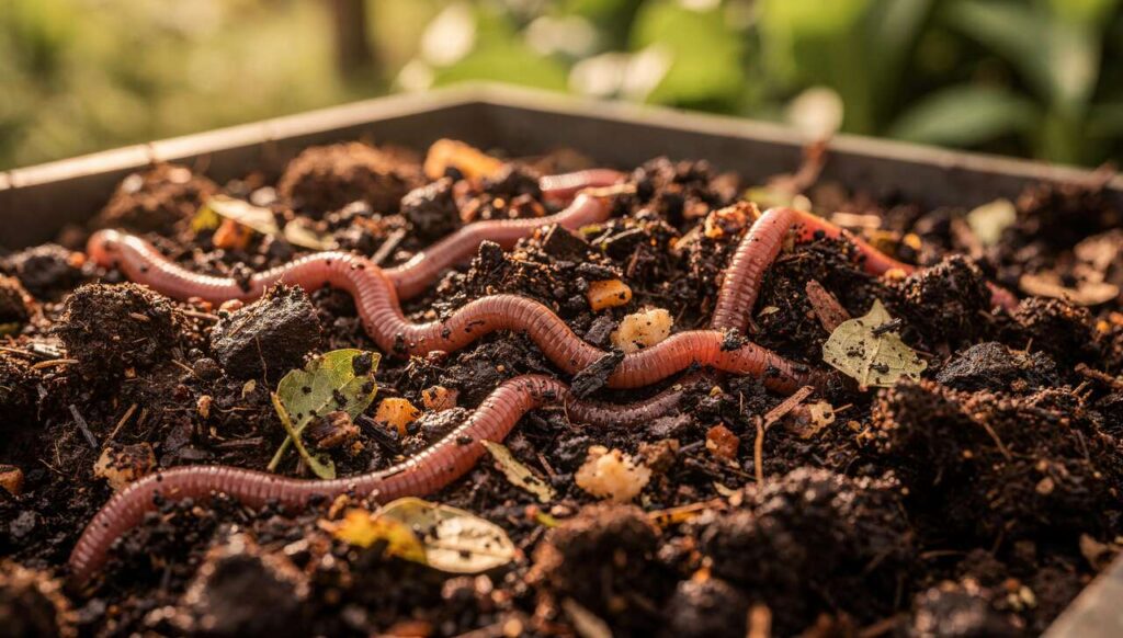 Wormen in je compostvat: waarom ze essentieel zijn en hoe je ze aantrekt